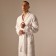 Wafel dressing gown men SL Home: Chess "Blanc de Blanc", size M, 100% cotton, 340 g/m2