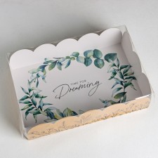 Bearbox, confectionery packaging with PVC lid, “craft”, 20 x 30 x 8 cm
