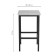 Haric loft Metal/MDF stool, black/dark gray 34x34x61 cm