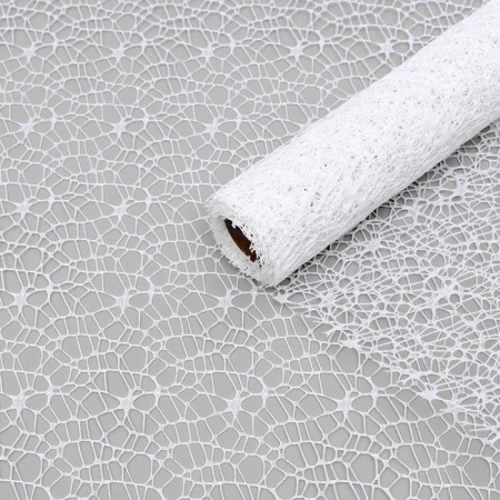 Crooster flowers grid, white, 0.5 x 4.5 m