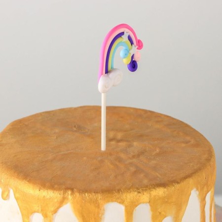 A set of toppers for the Cake "Rainbow", 2 pcs, 12.5 × 5 cm-1