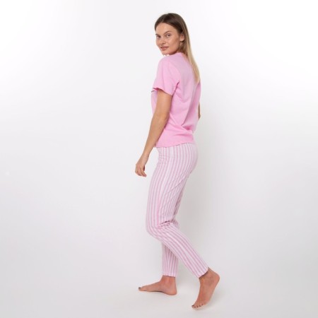 Female set (T -shirt/pants), pink color, size 50-4