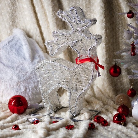 LED figure "Deer White", 51 × 80 × 30 cm, 30 W, 220 B-1