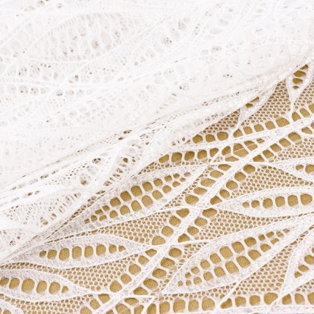 Lace elastic fabric, 190 mm × 2.7 ± 0.5 m, white color-1
