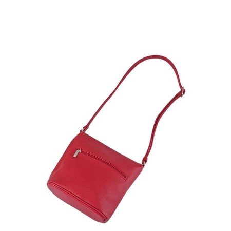 Bag Cross-Bodi with a zipper, red color-1