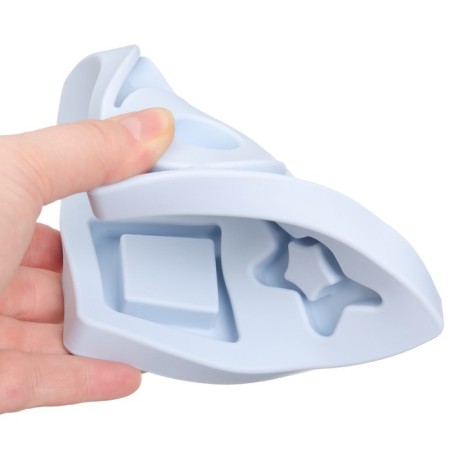 Developing toy - sorter “Study figures”, food silicone, blue color, Mum & Baby-8