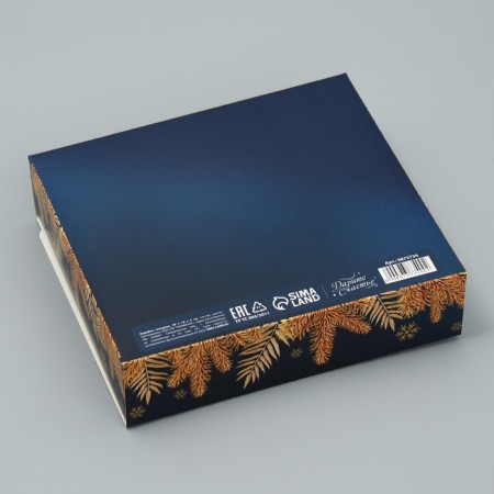 Gift Box "luxurious holiday", 20 x 18 x 5 cm, new year-4