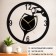 Wall watches of metal "glass of wine", silent, d-40 cm, aa