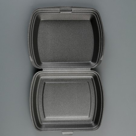 Disposable lunch box, 24.7 × 20.6 × 3.5 cm, 1 section, black color-3