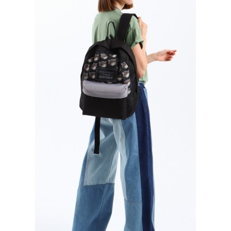 School youth backpack, lightning department, n/pocket, “cat”, black, 33x13x37-4
