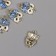 Decor for creativity metal, rhinestones "owl" gold 2.1x3x0.4 cm