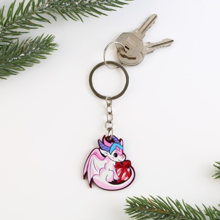Acrylic key rings "Happy New Year", set 2 pcs-4