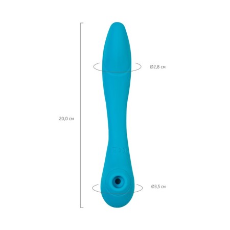 Multifunctional vibrator L’Eroina Cycla, 20 cm, silicone, blue color-11