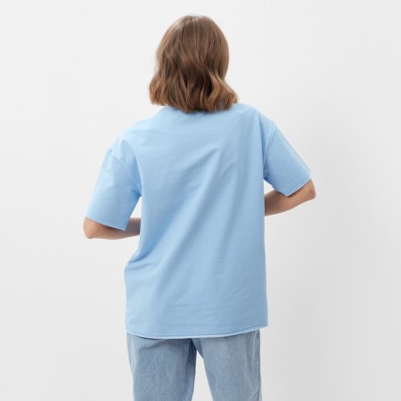 Women's T-shirt Minaku Oversize Fit: Blue color, river 48-3
