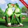 Garden figure "Frog on a bench" 20x30x32cm
