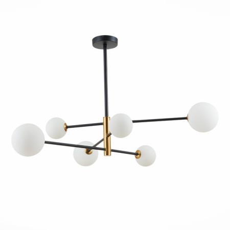Ceiling EVOLUCE lamp. Sle220103-06. Arcola. 6x5 watts, G9, 4000k, 98x98x58 cm, black color, bronze-5
