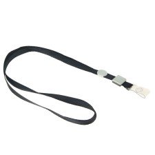 Baiga tape, 10 mm x 80 cm, dense, with a runner and with silicone clamp, black