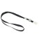 Baiga tape, 10 mm x 80 cm, dense, with a runner and with silicone clamp, black