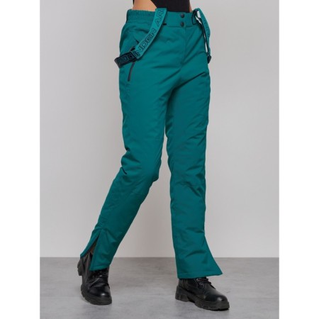 Semi -combinezone ski insulated female winter, size 50, green color-5