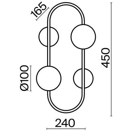 Bra Freya Fr5233WL-02BS Inversion, 240x165x450 mm, G9, 2x25W, brass color-8