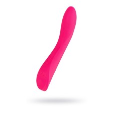 Unrealistic vibrator Jos Twig, 5 modes, silicone, pink color, 20.5 cm, D 3.4 cm