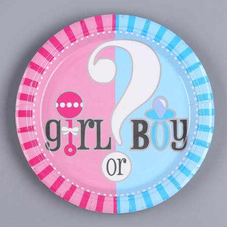 Paper plate "Gender Pati", set of 6 pcs.