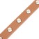 Clopanese collar made of artificial leather, 30.5 x 1 cm, mix of flowers