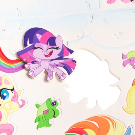 3D designer from the foam cardboard “Friendship is a miracle”, 1 sheet, my little pony-2