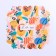 Cookie box, confectionery packaging with PVC lid, “live bright”, 13 x 13 x 3 cm