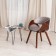 Lando chair (Mod, 8036) wood / fabric, nut / gray 59x53x75 cm
