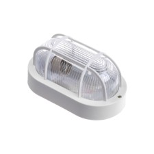 NBP lamp, under the lamp, IP54, 220 V, oval with a grate, plastic, white