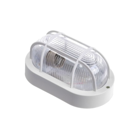 NBP lamp, under the lamp, IP54, 220 V, oval with a grate, plastic, white