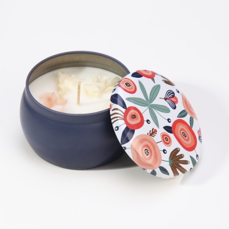 Aromatic candle made of soy wax with dry flowing "Garnish" 4.5x6 cm, 80 g-5