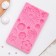 Mold "Flowers", silicone, 25 × 10 cm, pink color