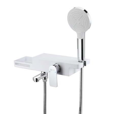 LEMARK Unibox LM6914CW bath mixer, single -leaf, pour 142 mm, watering can, white