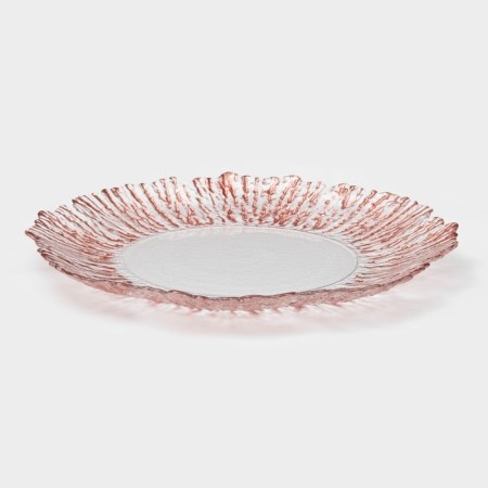 Glass of glass substitution “Shine”, D = 33 cm, edging pink gold-1
