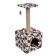 Cat House with Cube Cube, with a site and a toy, 35 x 30 x 85 cm, a mix of flowers