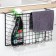 Mesh -mounted mesh -mounted basket, 40.5 × 25 × 14 cm, black color