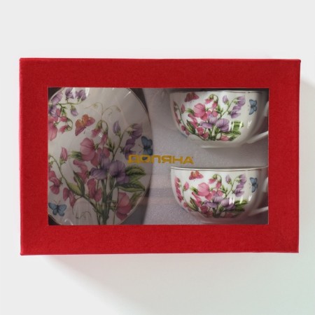 Set of tea ceramic shade "Bells", 4 items: a cup 250 ml, saucer d = 15 cm-9