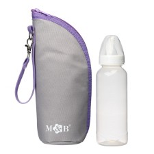 Thermos for a bottle of M&B on a zipper color is gray/lavender