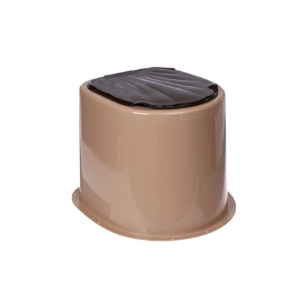 Country toilet, h = 58 cm, without a bottom, with holes for attaching to the floor, beige-1