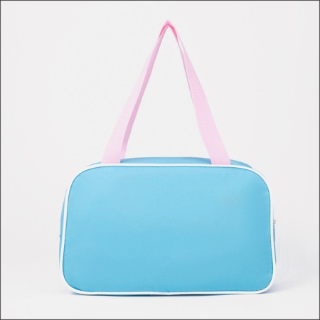 Bag for lightning shoes, textura, outer pocket, pink/blue color-2