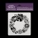 Plastic square stencil "Christmas wreath" 15x15 cm
