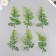 Artificial plant for creativity "Vetka with pointed leaves" set of 6 pcs 16 cm