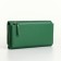Women's wallet on magnets, green color