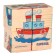 Wooden cubes "transport", set 4 pcs.