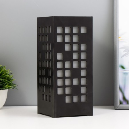Nightlight "Matrix" LED from batteries 3HAAA USB black 10x10x23cm Risalux
