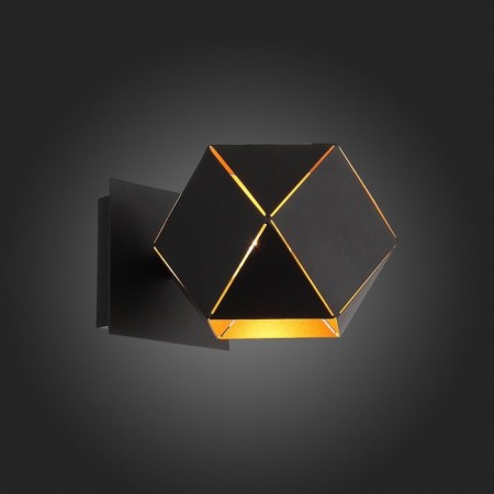 Sconces st. SL258.401.01. Enigma. 1x40 W, E14, 13x13 cm, black color-2