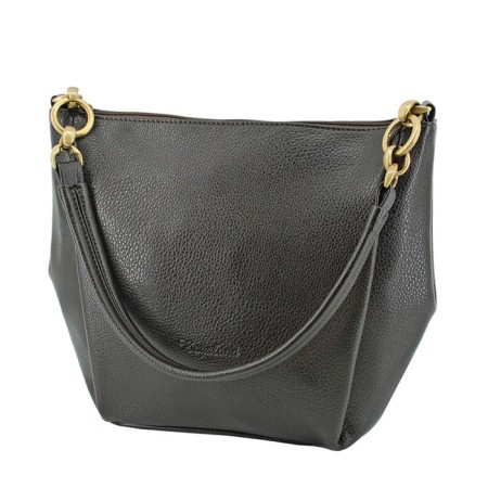 Female bag, artificial leather, brown 22x10x26 cm