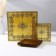 Table set, 7 items: 30 × 30 cm - 1 pc, 18 × 18 cm - 6 pcs, gold color with black